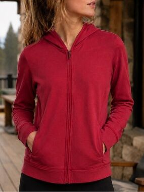 Patagonia Vitaliti Hoodie Red Small Organic Cotton Tencel